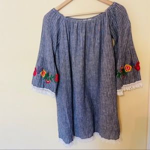 BeachLunchLounge Nala Embroidered Bell Sleeve